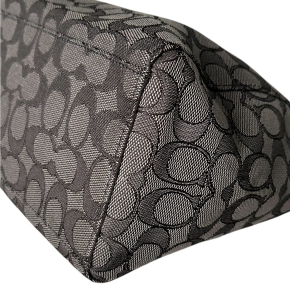 Coach East/West Celeste Hobo Black Smoke Signature Canvas Shoulder Bag F54936 - Picture 7 of 13